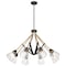 Nuvo Starlight 8-Light Chandelier, E26 60W, Matte Black, Clear Seeded 60/7686 - alternate 5